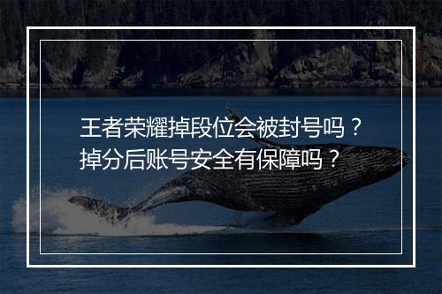 王者荣耀掉段位会被封号吗？掉分后账号安全有保障吗？