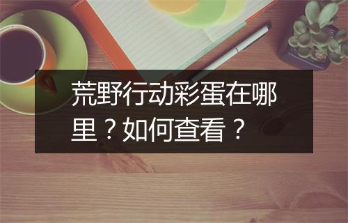 荒野行动彩蛋在哪里?如何查看?