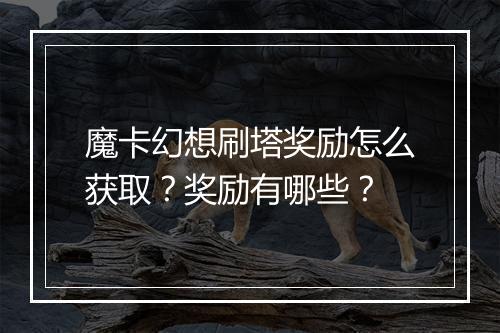 魔卡幻想刷塔奖励怎么获取？奖励有哪些？