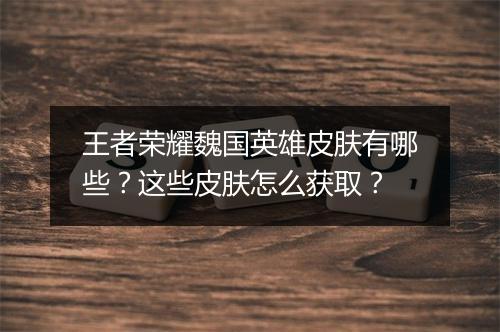 王者荣耀魏国英雄皮肤有哪些?这些皮肤怎么获取?