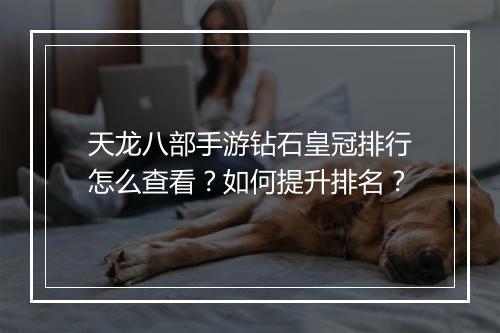 天龙八部手游钻石皇冠排行怎么查看？如何提升排名？