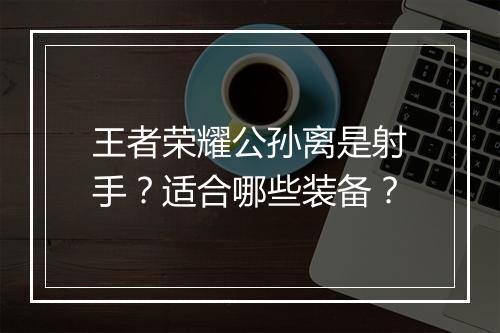 王者荣耀公孙离是射手？适合哪些装备？
