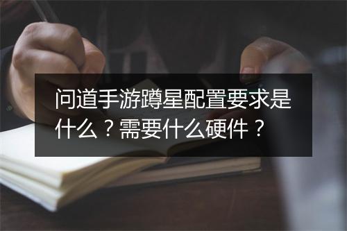 问道手游蹲星配置要求是什么？需要什么硬件？